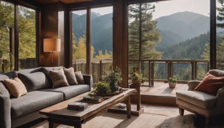 A cozy rental home surrounded by scenic nature, with vibrant and diverse portraits displayed. 7 Reasons You Should Rent a Home in Retirement