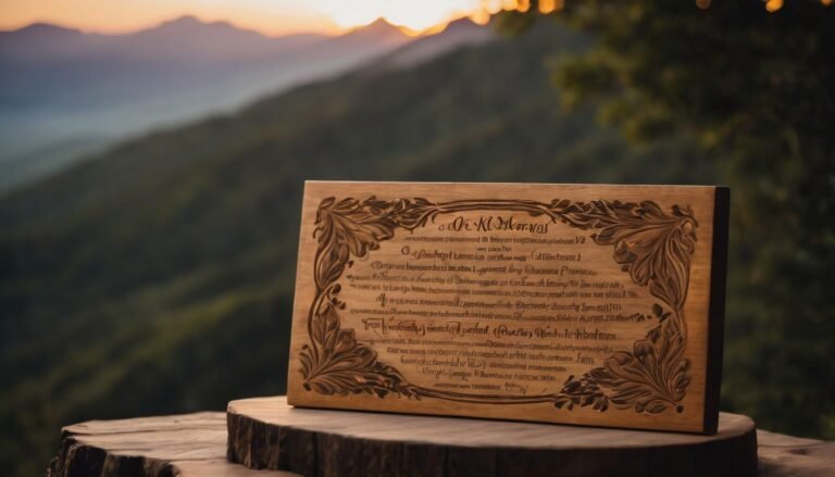 A beautifully engraved wooden plaque surrounded by soft candlelight in a bustling atmosphere. Gifts for the Pastor