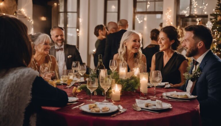 A retirement party table with games and decorations, with a bustling atmosphere. Retirement Party Games