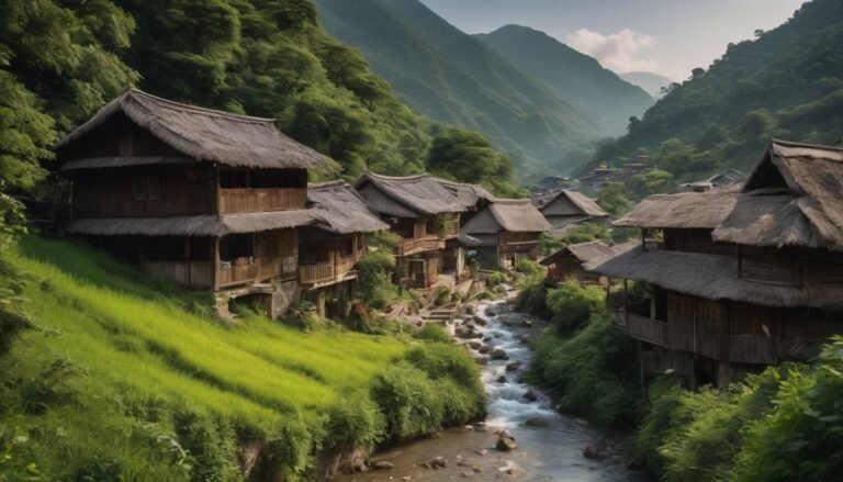 A serene village nestled in lush green hills. Best places abroad to retire for a single woman