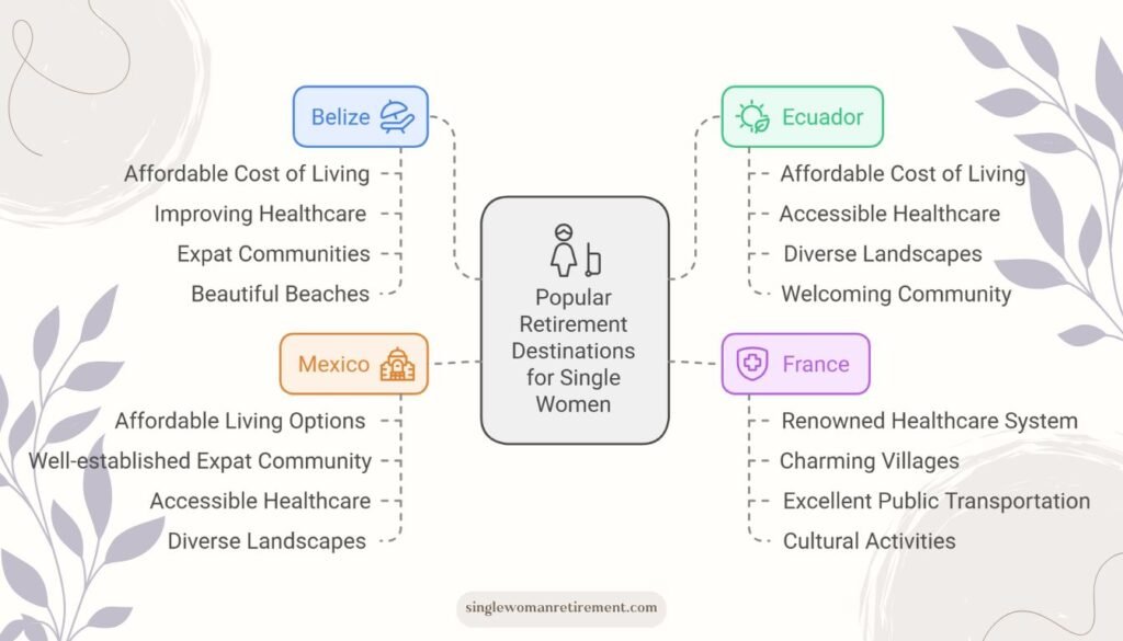 Popular Places to Retire for Single Women